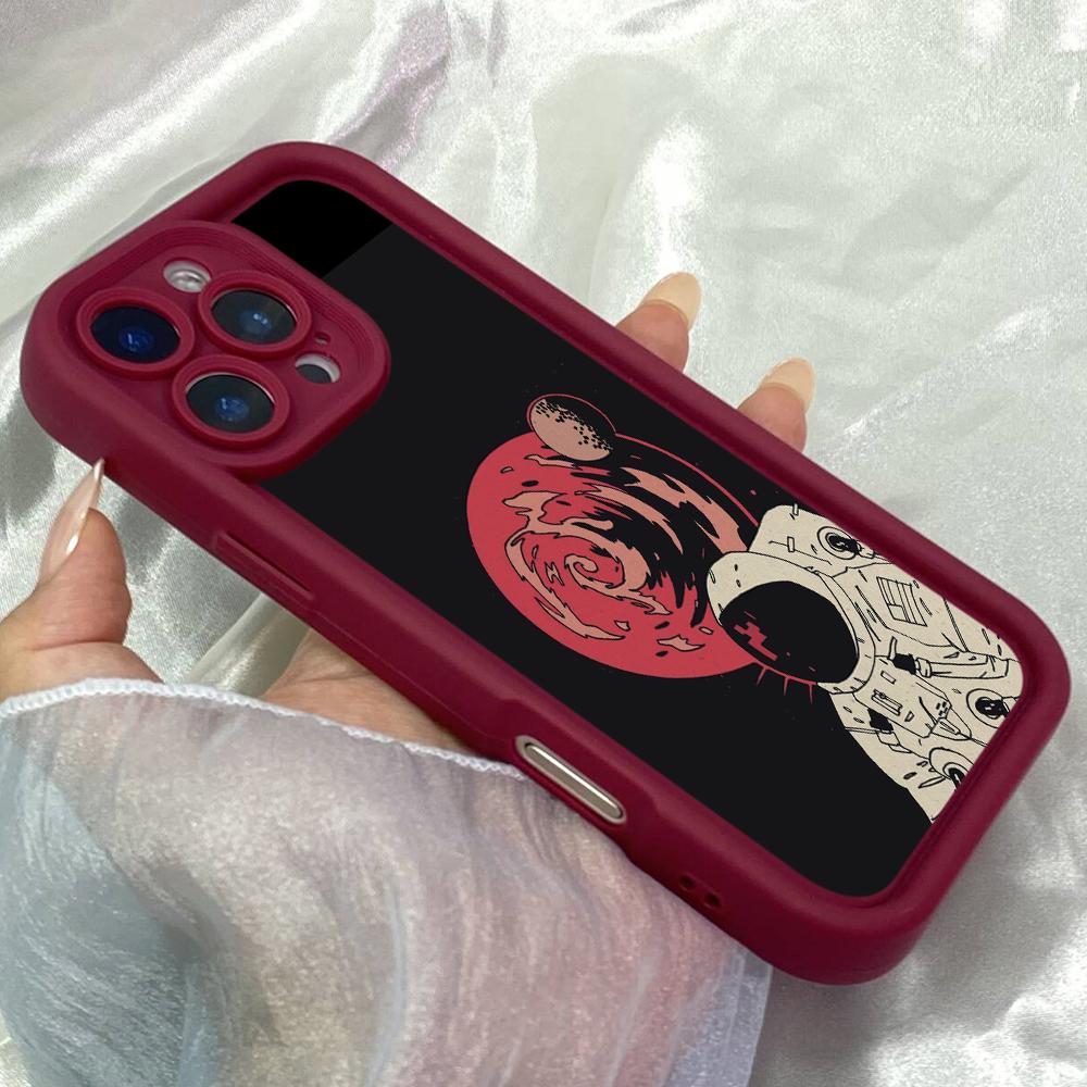 JT30 Astronaut Design Art Phone for for iPhone 17 16 Pro Max Samsung S26 Ultra A17 A16 A06 A07 Xiaomi 15T Redmi Note 14 Pro Plus Soft TPU Case Cover