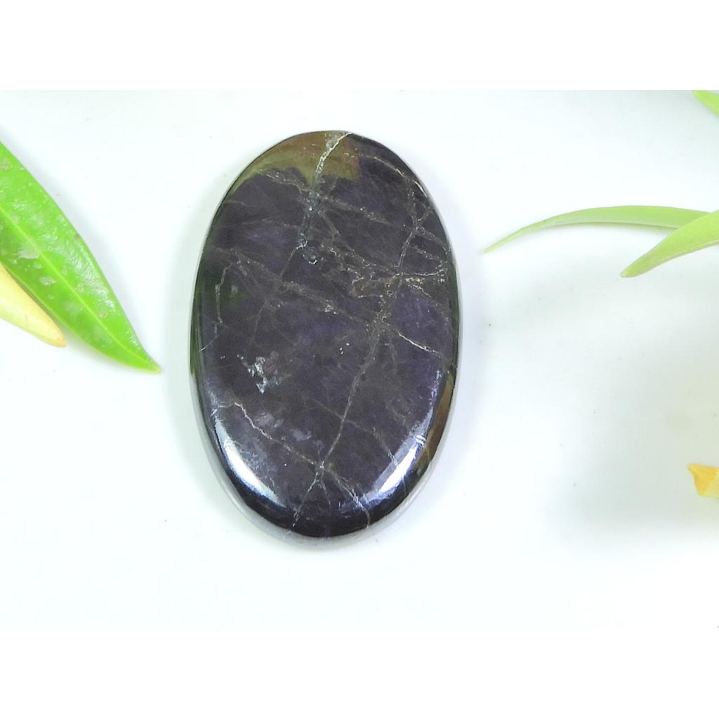 65Cts. Natural Purpurite Oval Cabochon Loose Jewelry Gemstone 25X42X05 MM B-235