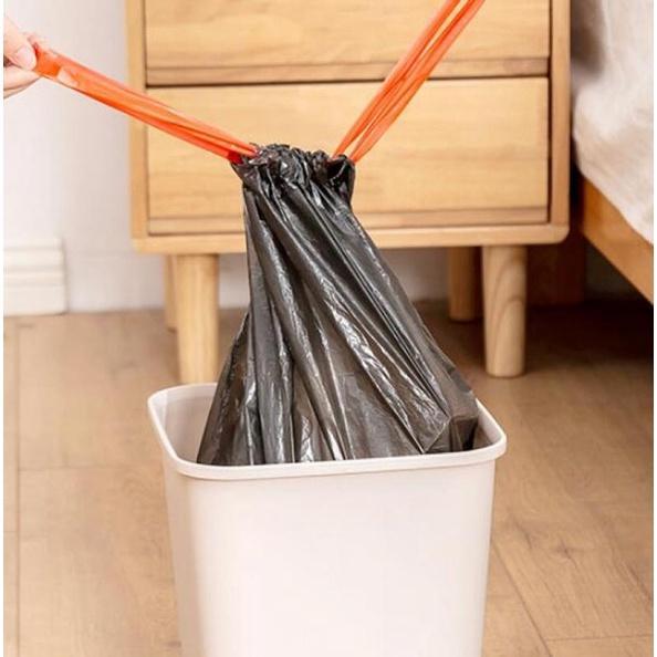 15 Pcs/Roll Thickened Drawstring Trash Bag Garbage Bags for Home Kitchen Office Bedroom