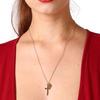 Einfache Kreuz-runde Legierungs-hängende Ketten-Halskette-Frauen-Schmuck-Geschenk