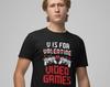 V Is For Video Games Shirt Funny Gaming Shirt Valentine's Day Joke Shirt Humorous Gifts For Him Boyfriend Gift Ideas Funny Shirts For Him