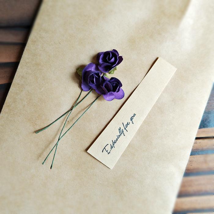 Handmade Multi-Color 3-Flower Gift Box - DIY Paper Flower Home Ornaments