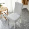 Elastischer Jacquard-Stuhlbezug: Staubdichter, dehnbarer Esszimmerstuhlbezug mit integrierter Rückenlehne.