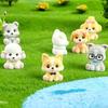 9pcs Small Size Dogs Decorations Cartoon Animal Dog Ornaments Fun Desktop Decorations  Bedroom Decor