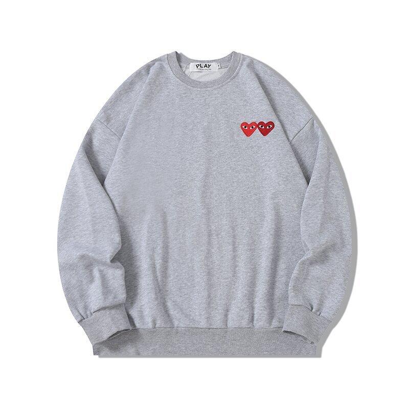 JB PLAY love Japanese fresh loose teen couple zipper hooded terry casual crew neck guard