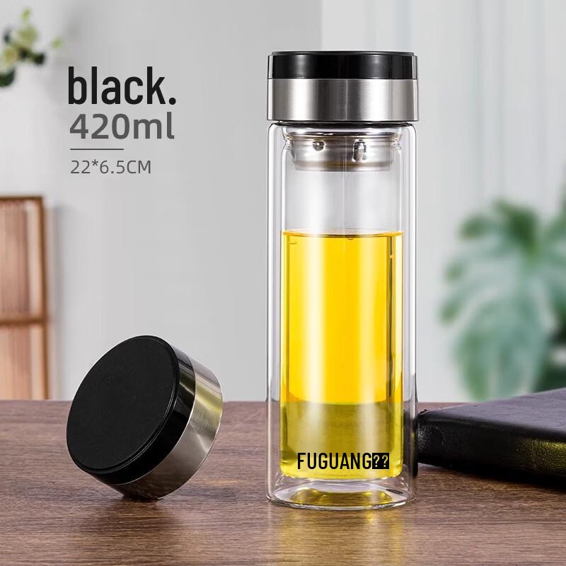 FUGUANG Double-Layer Glass Tea Cup