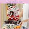 Santa Claus Themed Luminous Ferris Wheel Music Box For Christmas Holiday Decoration