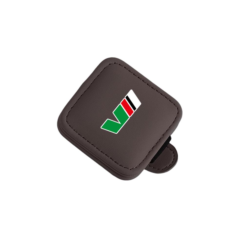 ZUKJ6 For Skoda Octavia A5 VII VRS Vision Kodiaq Favorit Rapid Fabia 1Pcs Leather Car Sun Visor Glasses Clips Sunglasses Fixed Holder