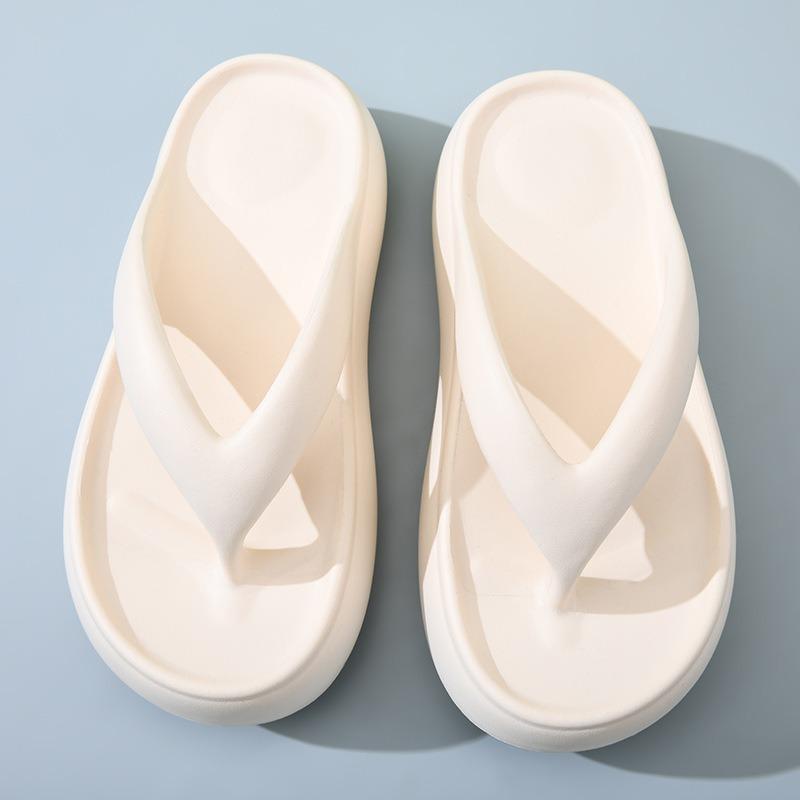 Flip-flops women s summer heightening wear-resistant non-slip slippers EVA outer wear does not stink feet versatile cool slippers 35-36 белый 2859₽