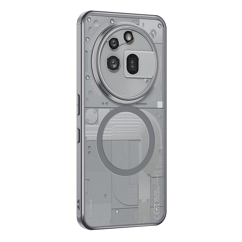 Translucent Shockproof Case For Nothing Phone 3A Pro 6.67 inches TPU Matte Frame Magnetic Wireless Charging Plastic Back Cover