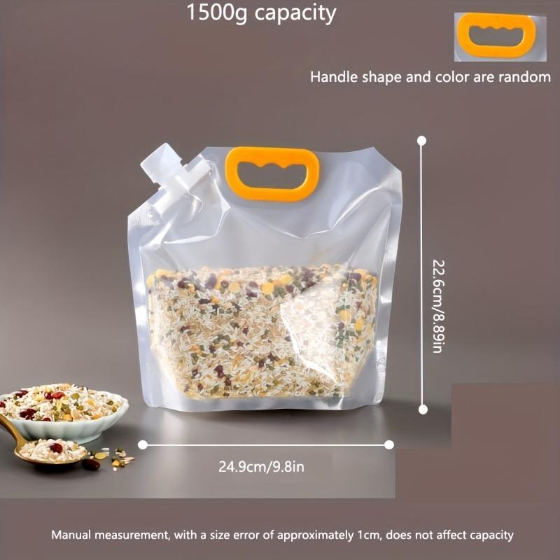 

Многоразовые пакеты для хранения продуктов с носиком - Герметичные, влагонепроницаемые и сохраняющие свежесть, подходят для круп, орехов, снеков и т.д.