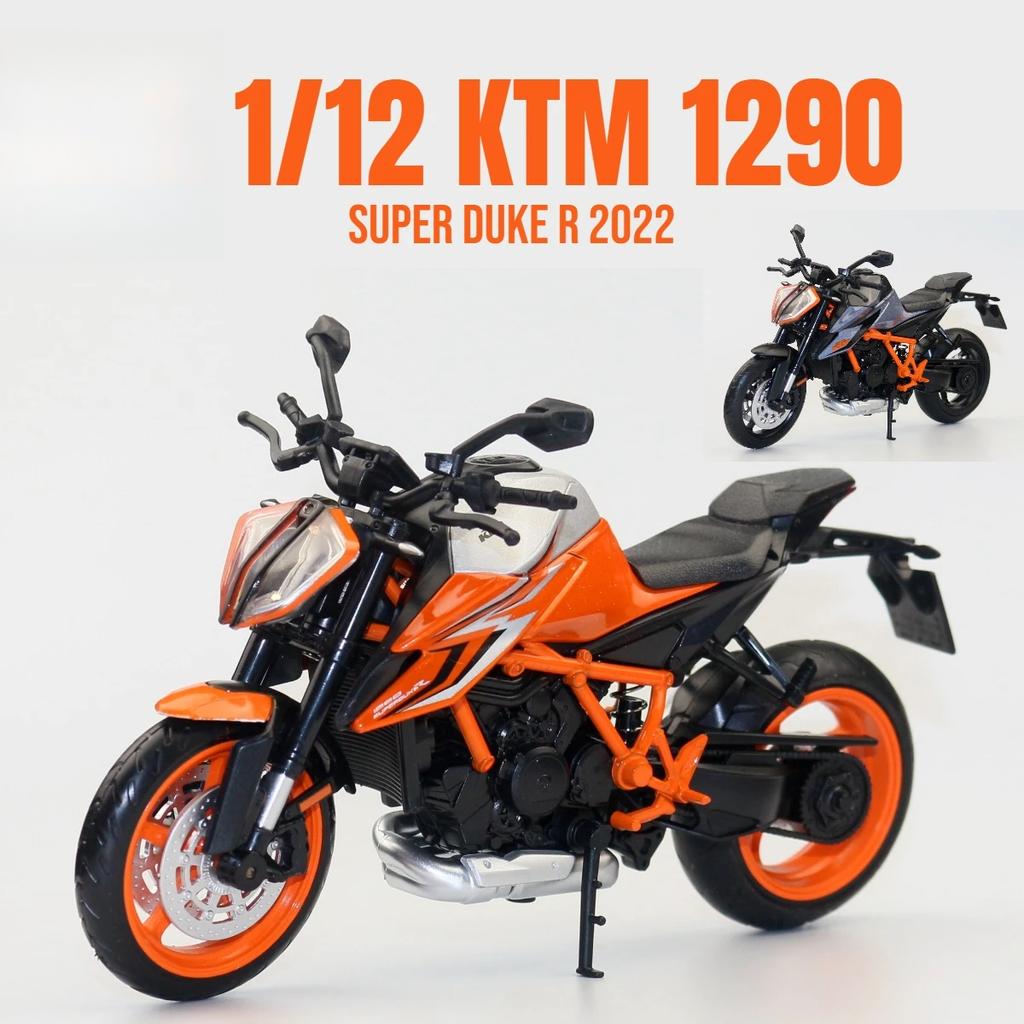Motocicletă Jucărie KTM 1290 Super Duke R 2022 la Scară 1/12 Model Turnat sub Presiune CCA 1:12 Sport Racing Colecție Miniatură Cadou pentru Copil Copii