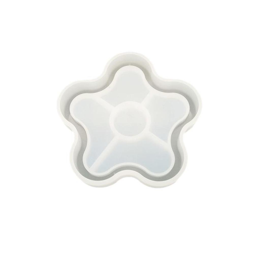 Faceplate Base Plum Blossom Heart Shape Pendant Clay Tool Soap Mould Coaster Mold Home Decoration