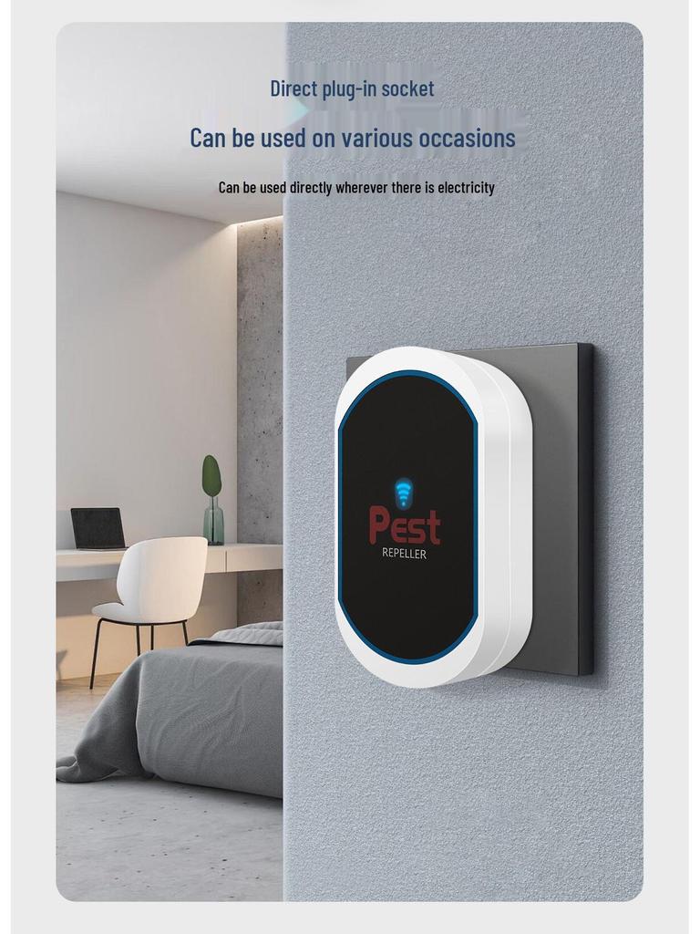 Ultrasonic Electronic Household Pest & Mosquito Repeller - Mini Size, US Standard