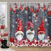 Merry Christmas Bathroom Curtains Snowman Christmas Tree Gift Red Truck Polyester Fabric Washable Shower Curtain Bathroom Decor