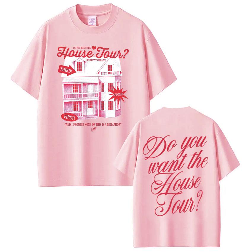 Do You Want The House Tour Sabrina Carpenter Print Tshirt Man Woman Harajuku Short Sleeve Casual TShirt Aesthetic Tshirts Top
