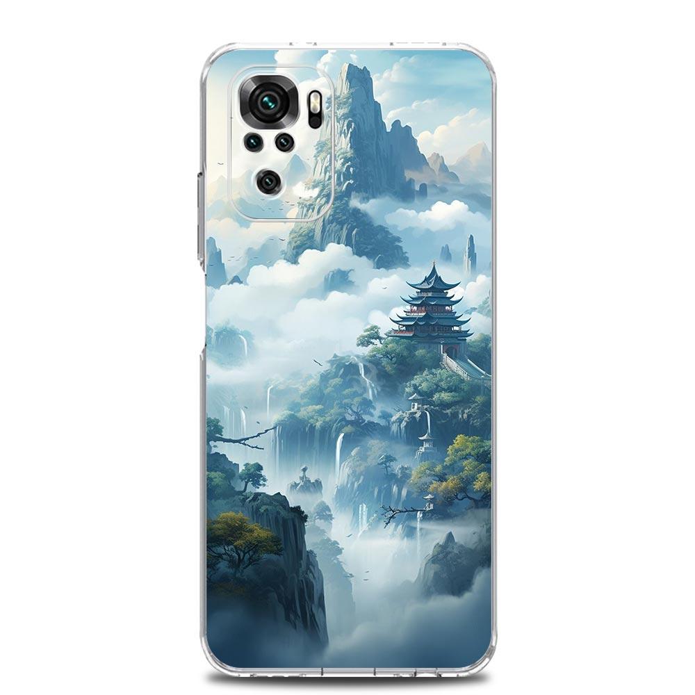 Phone Case For Xiaomi Redmi Note 13 12 5G 9S 9 8 10 11 Pro Plus 4G 9T 13C 12C 10C 9C 9A 7 Pro Clear Cover Landscape Art