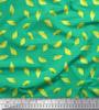 Soimoi Red Poly Crepe Fabric Hosta Leaves Print Fabric by the metre 42 Inch