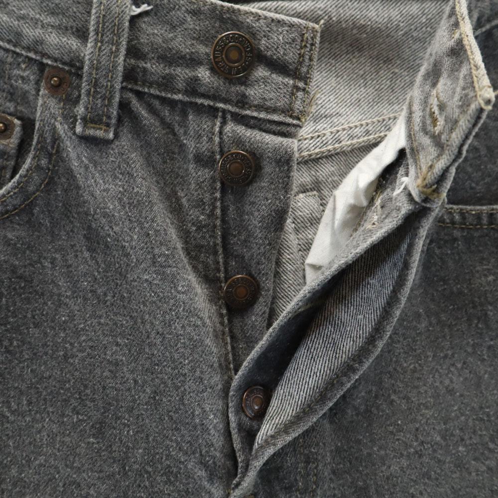 Levi's 90s Made in USA 501 Old Dyed Black Straight denim pants Women Used