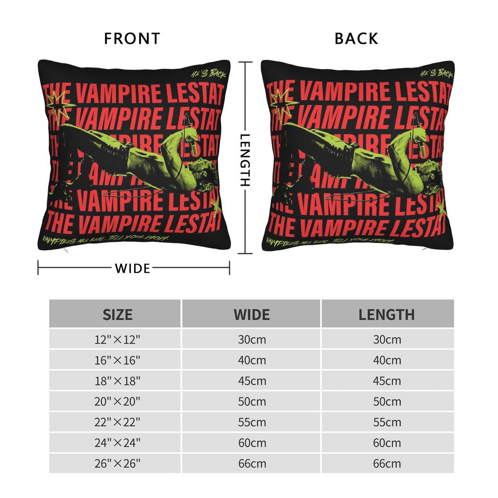 The Vampire Lestat Tv Series Pillow Covers Printing Cushion Cover Decorative Throw Pillow Case Cover Living Room Multi Size