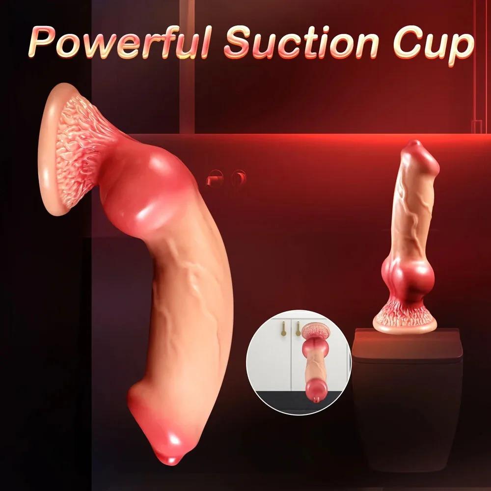 Realistic Dog Dildo Big Butt Anal Plug Vaginal Masturbation Adult Dildos Sex Toys for Male and Female Huge Monster Horses Penis