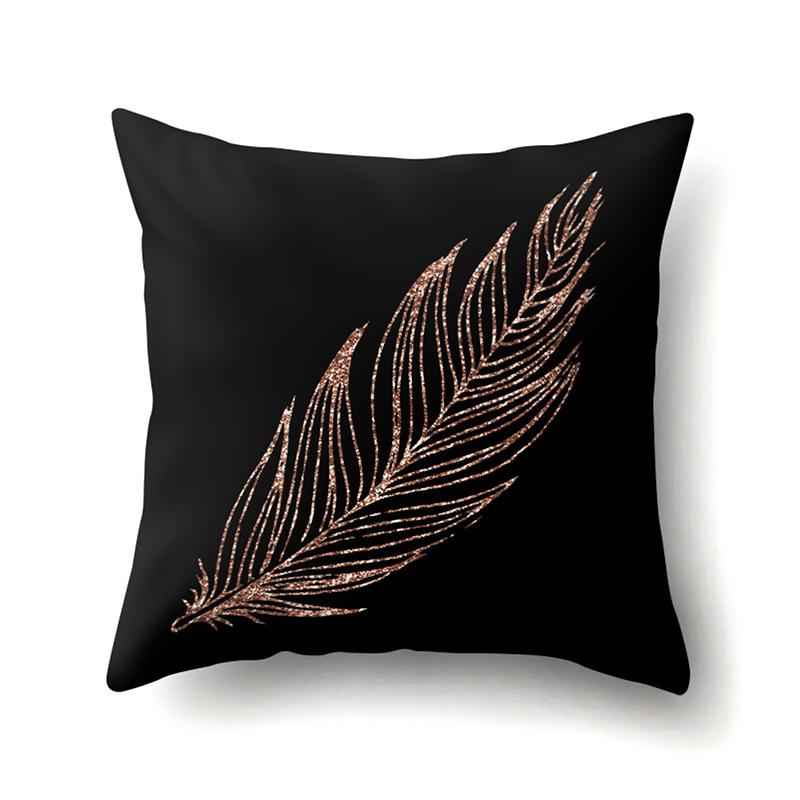 Polyester Pillow Case Automobile Decoration Home Printed Pillow Case Waist Cushion Cover Car Cushion Head Cushion Cover