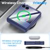 For Samsung Galaxy Z Flip 7 Case, Hinge Protection, Built-in Screen Protector, Wireless Charging, Shockproof, Slim Rugged Protective Phone Case-Blue