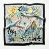 70x70cm Nylon Square Scarf Women Vintage Print Lightweight Accessory Office Casual Hair Styling