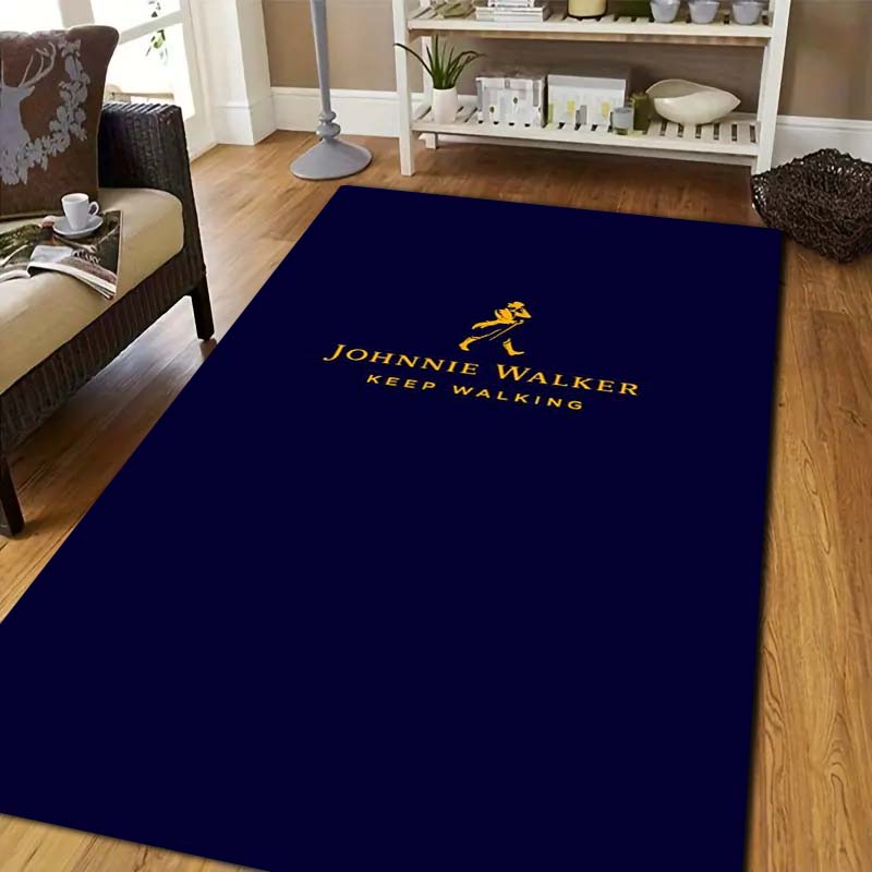 J Johnnie W Walker Whisky Carpet and Rug Modern Bar Living Room Bedroom Large Area Soft Carpet Study Porch Bedside Non Slip Mat
