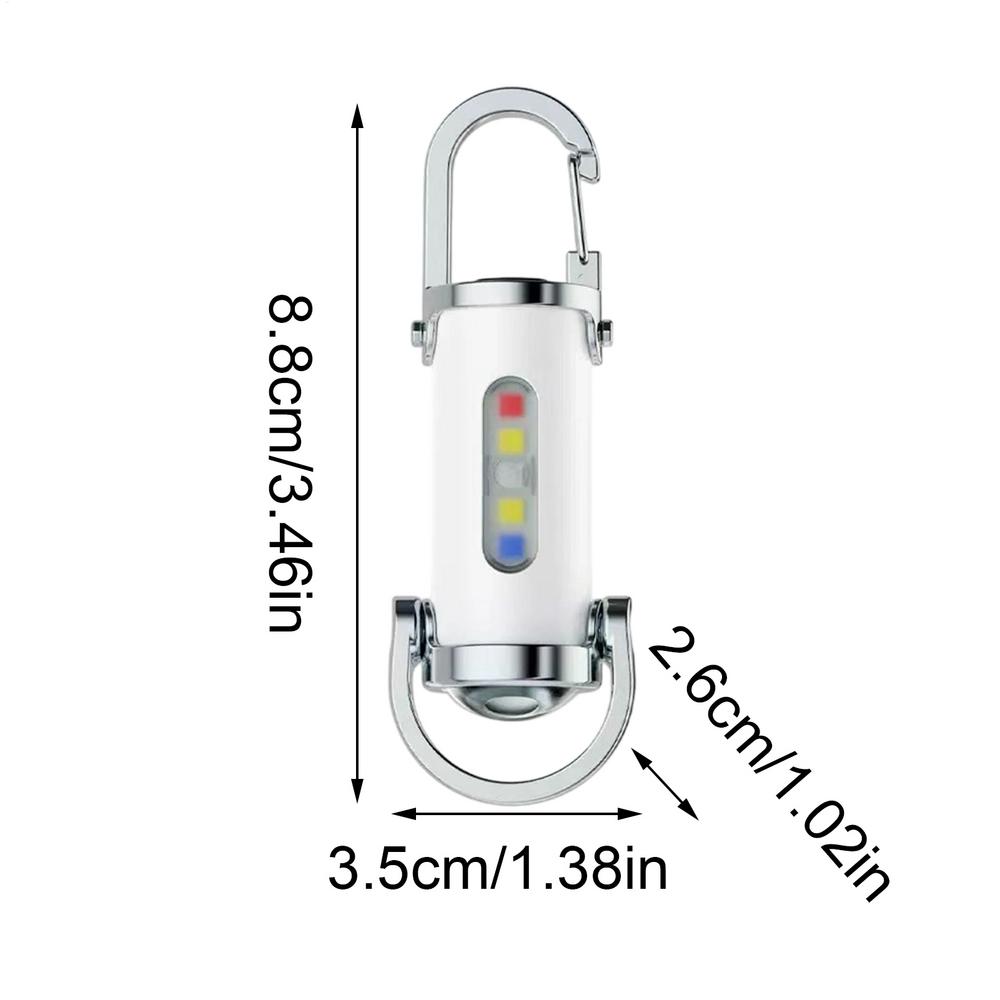 Mini Flashlight 1200 Lumen Waterproof Keychain Lamp Rechargeable Flashlights With 5 Lighting Modes For Camping Hiking Outdoor