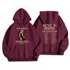 Unisex Casual Hooded Pullover Sweatshirt Long Sleeve Loose Fit Letter Print