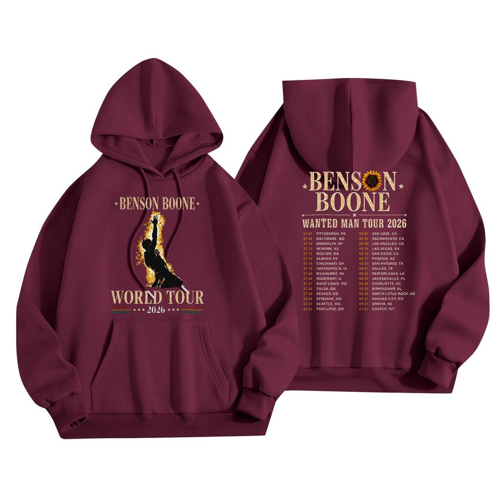 Unisex Casual Hooded Pullover Sweatshirt Long Sleeve Loose Fit Letter Print