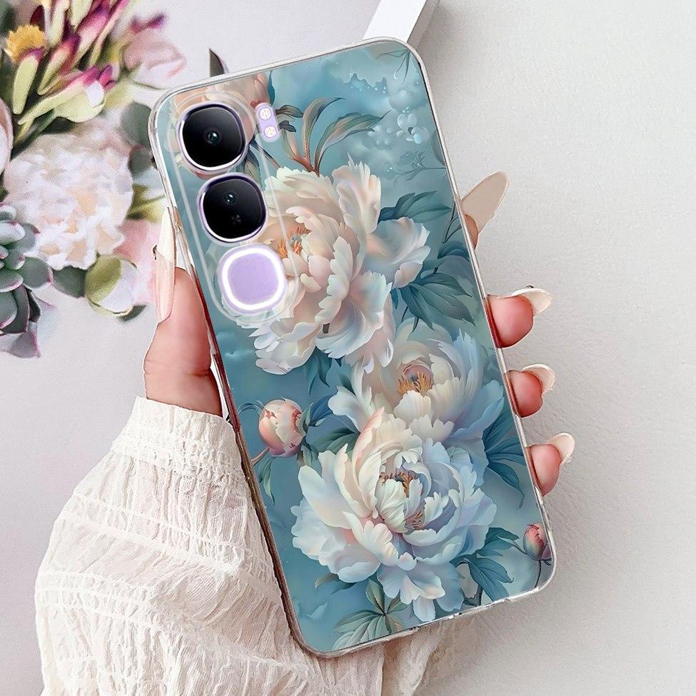 For Vivo V40 Lite 5G IDN Case V2417 Clear Cute Cat Fashion Butterfly Love Painted Soft Phone Case For Vivo V40 Lite 4G IDN Cover