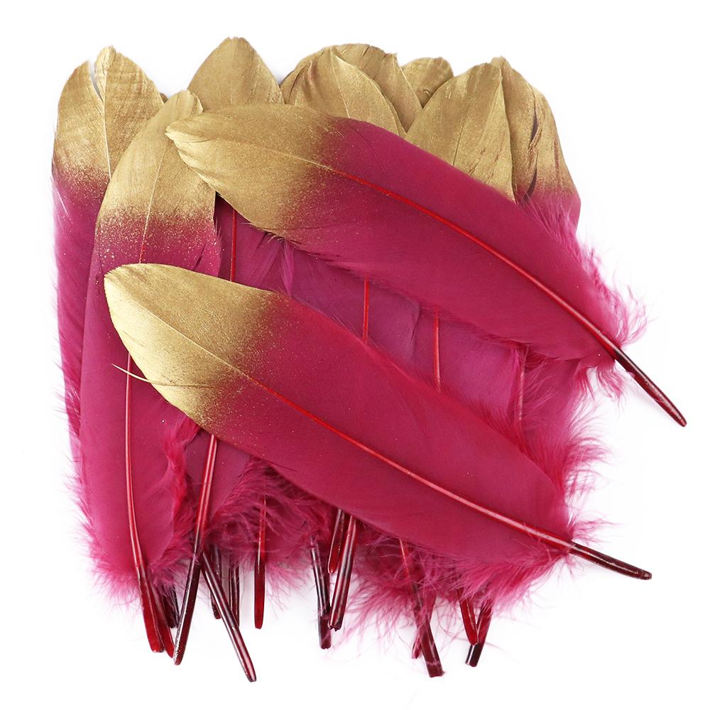 10/50pcs Gold White Goose Feathers Dyed Colorful Natural Gooset Plumes 15-20CM Costume Party Decor Feathers for Craft