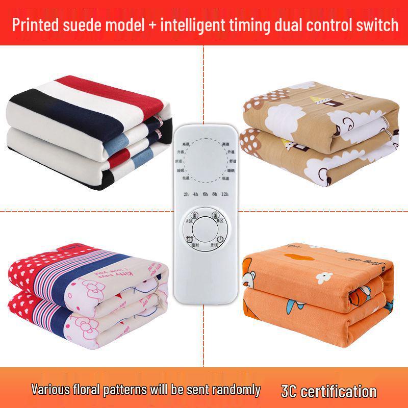 Extra Large Electric Blanket with Dual Temperature Control, Perfect for Three-Person Use, Dorm Room Safe, No Radiation.