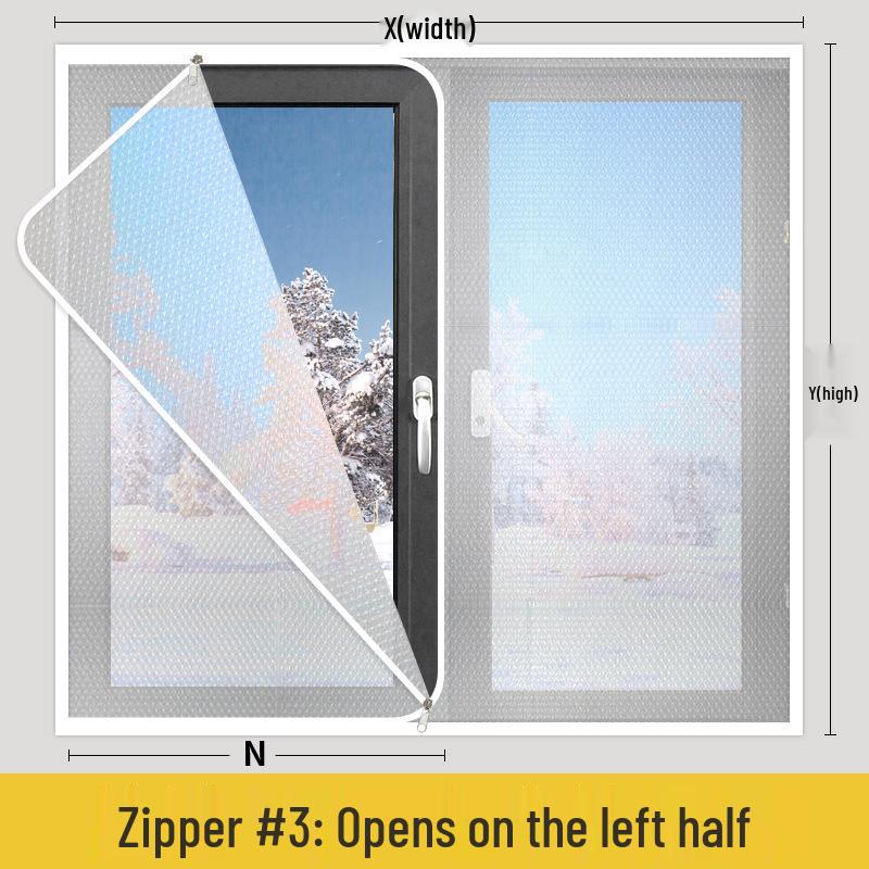 Windproof Winter Window Insulation Film: Cold Protection, Anti-Freeze Plastic Curtain for Balcony