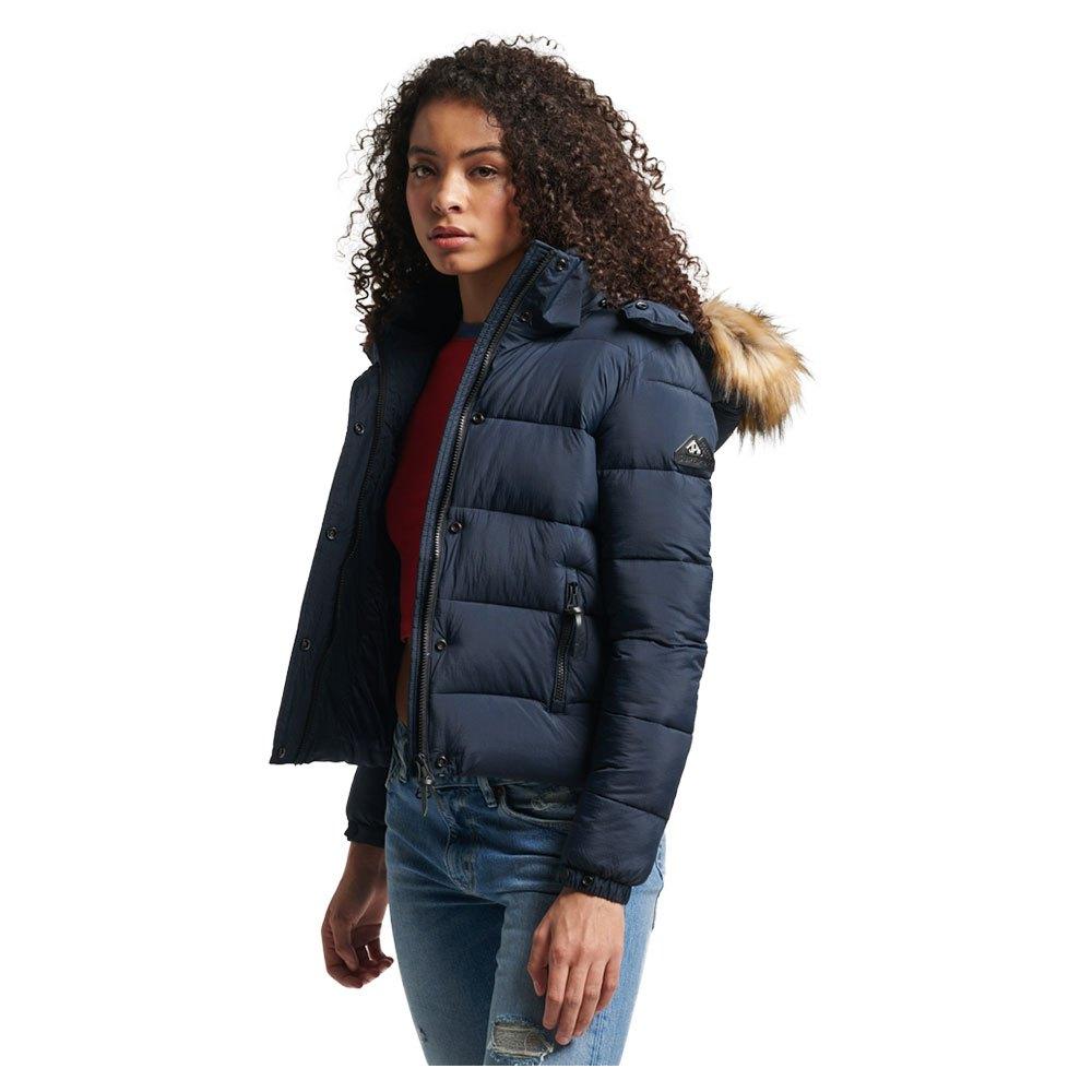 Superdry Damen Blau Daunenjacke Mit Kapuze, - Bild 2