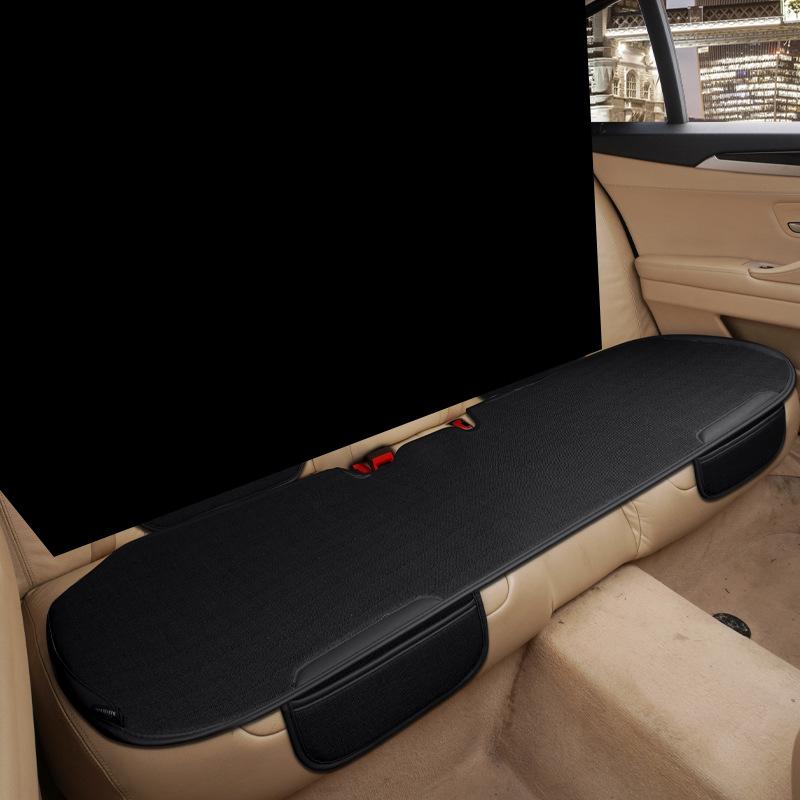 High-quality Universal Linen Car Seat Cushion Four Season Single Piece Butt Support Three Piece Set for Rear Seats