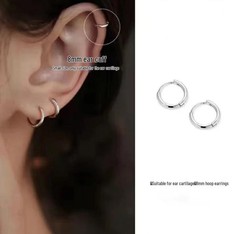 Sleek Hoop Earrings: Minimalist Design, Versatile Style for Women