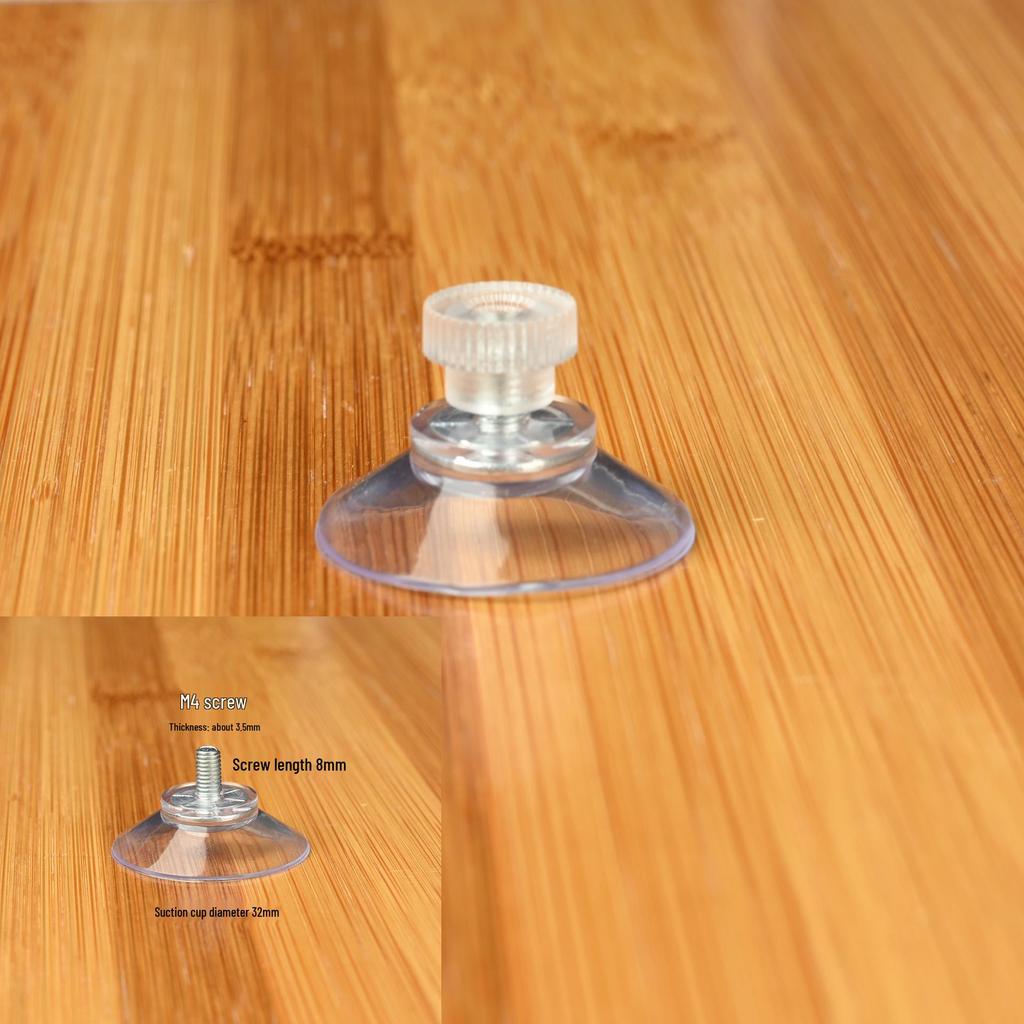Waterproof PVC Suction Cup Hook with M4 Screw & M5 Nut