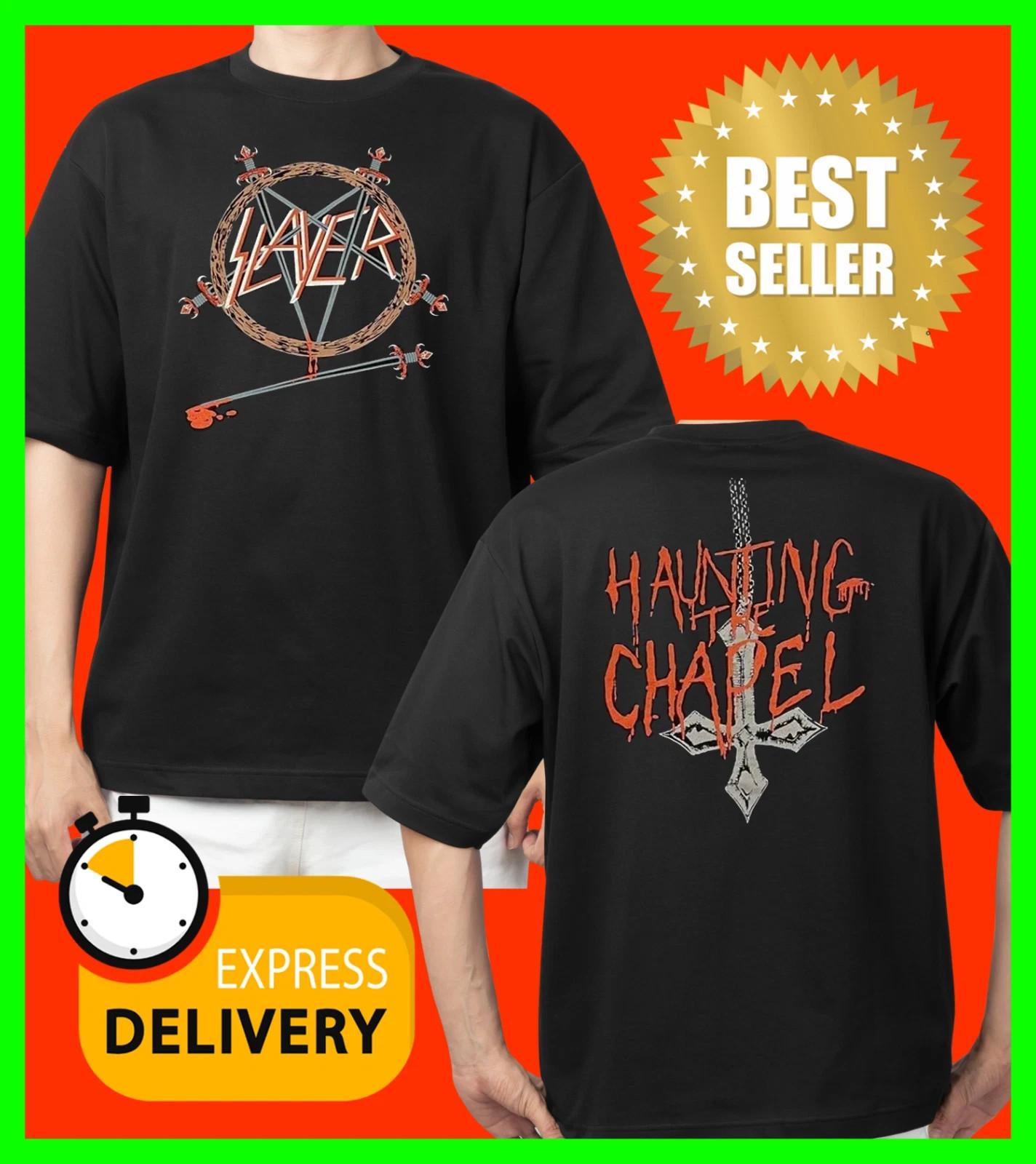 Футболка Slayer Haunting The Chapel Черная Двусторонняя S