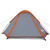 Dome Camping Tent for 4 Persons Grey and Orange Waterproof