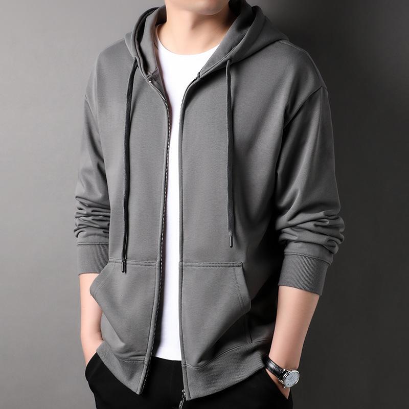 

Худи на молнии Manzibo базового однотонного цвета, свободного кроя для среднего возраста, ткань 330 г XXL