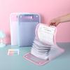 1 Pcs New Portable 13 Grids A4 Document Bag Large Capacity Transparent PP Vertical Organ Box Office Paper Storage Organizer Bag