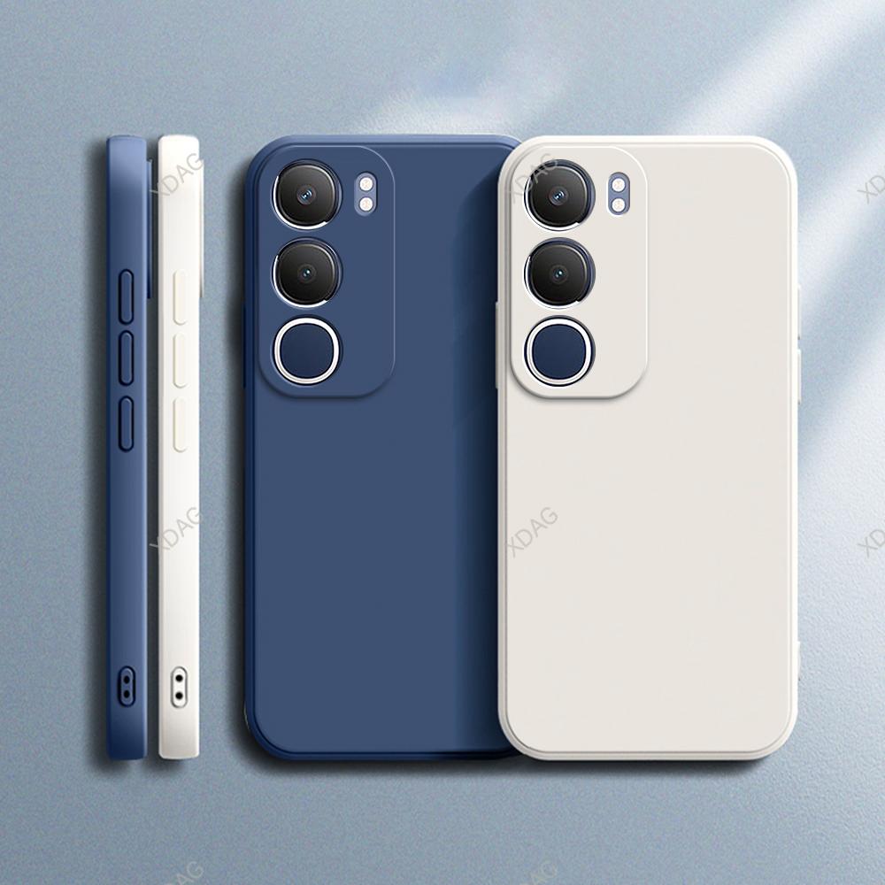 Basic Silicone Case Cover for VIVO Y19S 6.68" V2419 Funda Internal Flocking Original Lens Protection Soft Phone Back Shell Coque