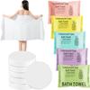 Compressed Bath Towel Disposable Cotton Bath Towels 140 X 70 Cm Large Size Portable Thick Suitable for Beach and Travel 56 Inches X 28 5-Pack, Tissue,