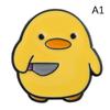 Cutie Killer Enamel Pins Chick Little Penguin Dagger Knife Brooches Lapel Badges Cartoon Fun Animal Jewelry Gift For Kids Friend