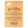 Cutting Board - PLANETEE - A Lucienne - Bamboo 30x20x1 Cm - Engraved - Hanging Hole 24 Mm