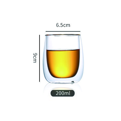 

1 шт. Двойные стенки стеклянная кофейная кружка для виски шампанского коктейльная кружка для пива винный шот прозрачный стакан стаканы посуда для напитков чашки для воды