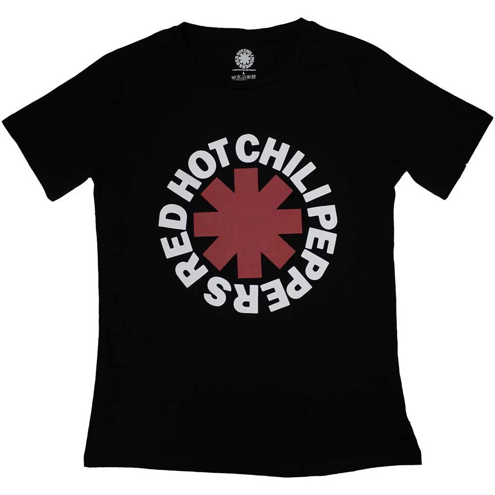 Red Hot Chili Peppers Ladies T-Shirt Classic Asterisk Black (L)